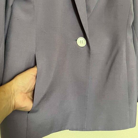 Perry Ellis100% silk Women's  lavender Blazer, Purple  Jacket  Size 10 - Picture 5 of 10